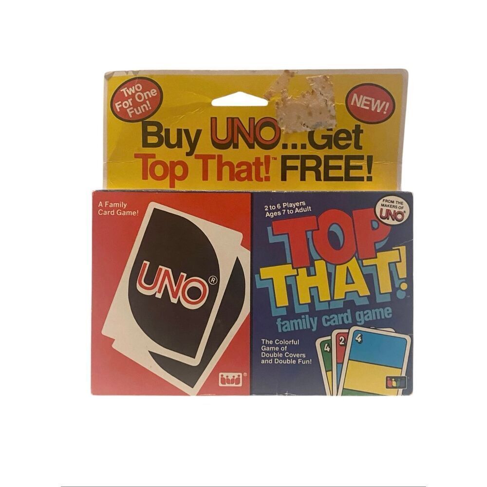 UNO Card Game + Top That Bundle Vintage Promo Set Complete Bundle Family Game